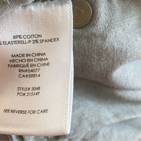 CAbi Sage Green Celadon Cargo Skinny Stretch Low Rise Jeans 4 - Picture 16 of 16